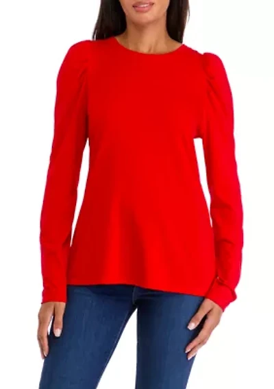 Women's Pleated Shoulder T-Shirt