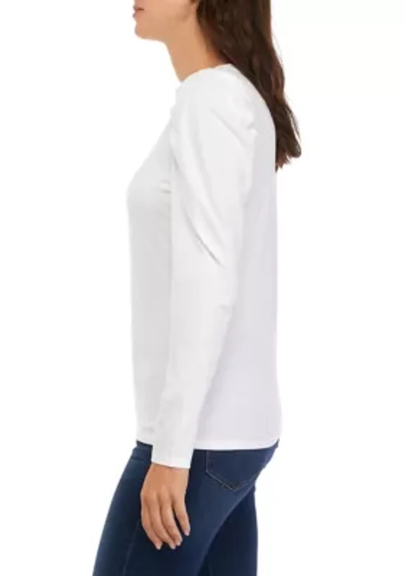 Women's Pleated Shoulder T-Shirt