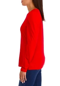 Women's Pleated Shoulder T-Shirt