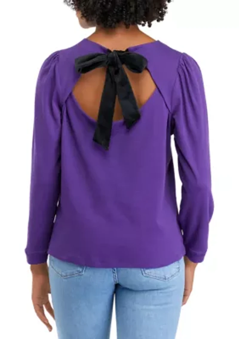Women's Bow Back Knit Top