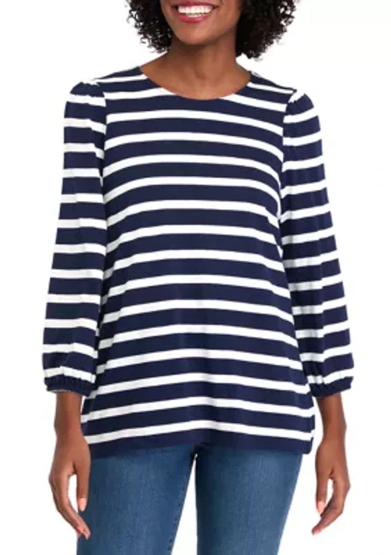 Women's Puff Sleeve Printed Top