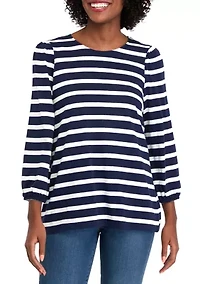 Women's Puff Sleeve Printed Top