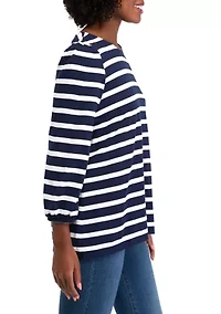 Women's Puff Sleeve Printed Top