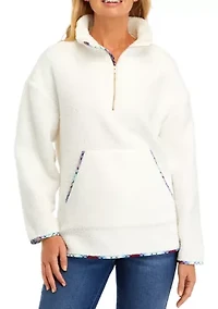 Women's Long Sleeve Sherpa Pullover
