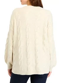 Women's Heather Cable Knit Sweater
