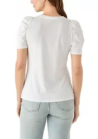 Women's Short Puff Sleeve T-Shirt