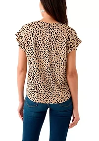 Women's Printed Ruffle Top