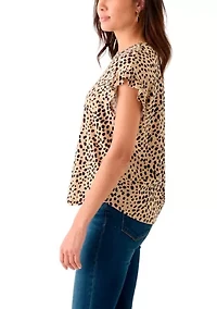 Women's Printed Ruffle Top