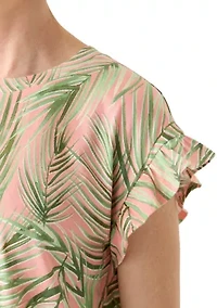 Women's Printed Ruffle Top