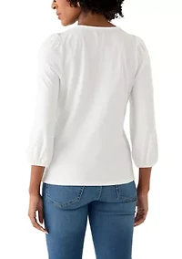 Women's 3/4 Puff Sleeve Top