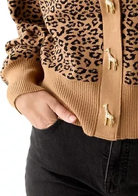 Women's Animal Print Cardigan