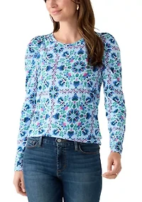 Women's Pleated Shoulder T-Shirt
