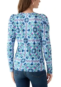 Women's Pleated Shoulder T-Shirt