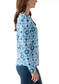 Women's Pleated Shoulder T-Shirt