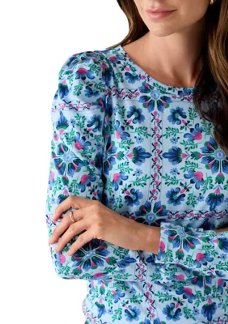 Women's Pleated Shoulder T-Shirt