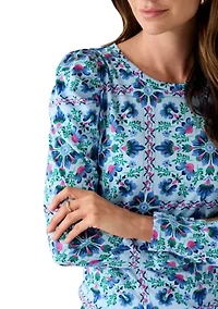 Women's Pleated Shoulder T-Shirt