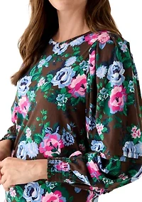 Women's Long Sleeve Pintuck Top