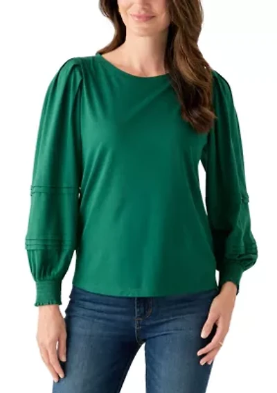 Women's Long Sleeve Pintucked Shirt