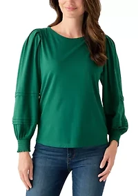 Women's Long Sleeve Pintucked Shirt