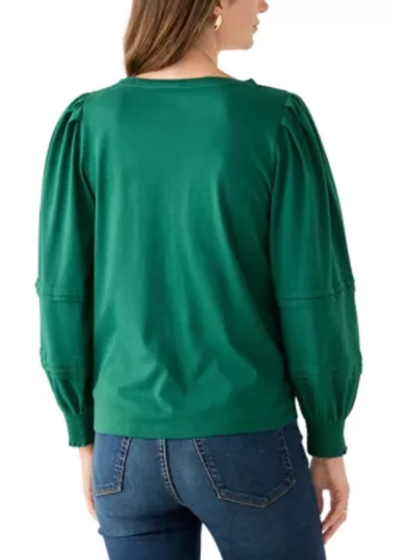 Women's Long Sleeve Pintucked Shirt
