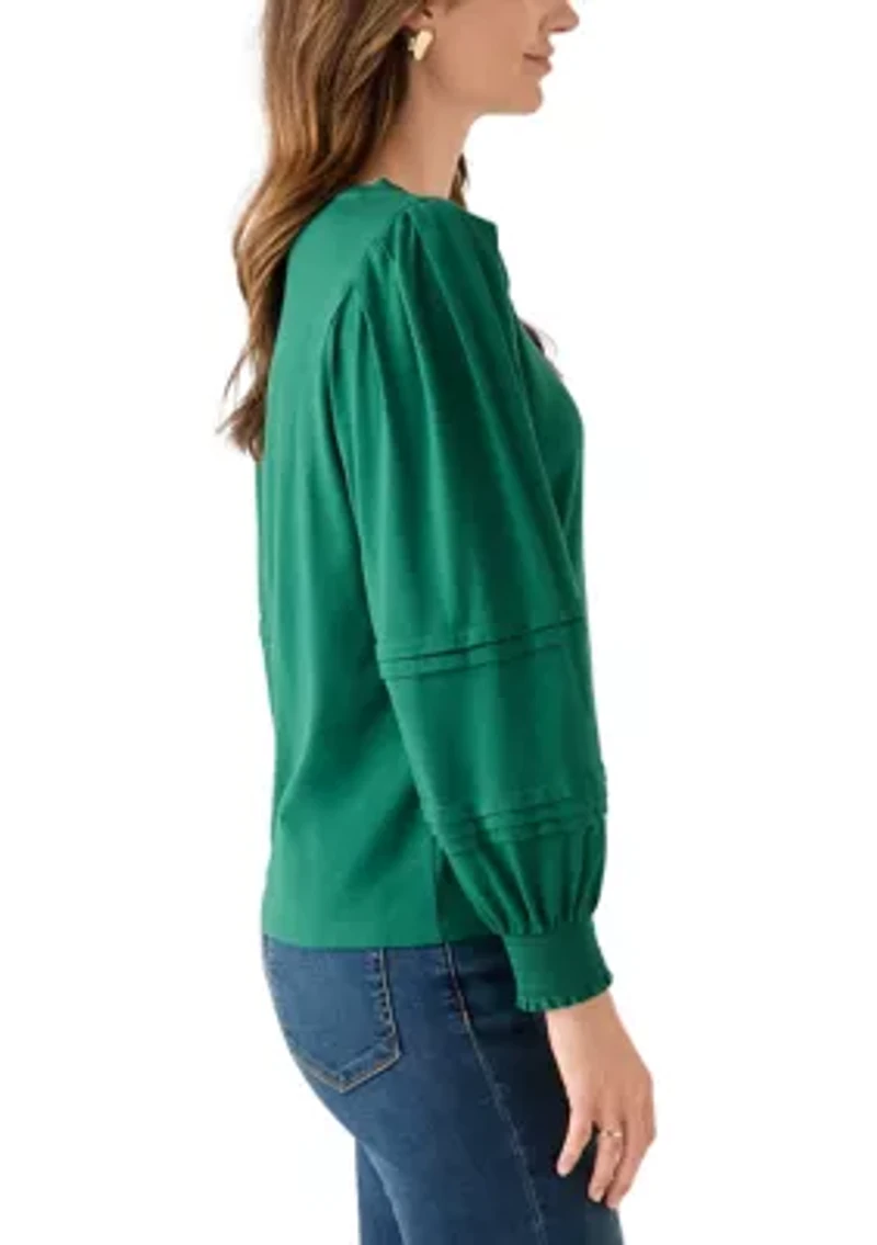 Women's Long Sleeve Pintucked Shirt