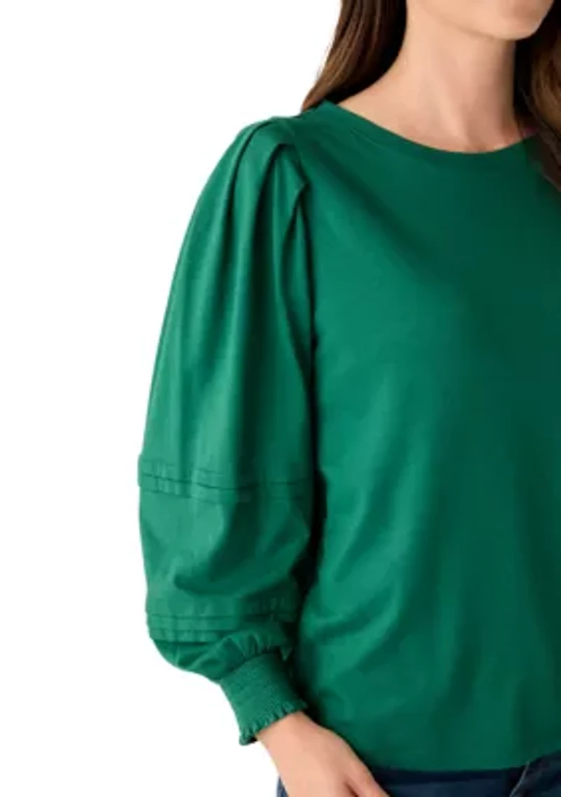 Women's Long Sleeve Pintucked Shirt