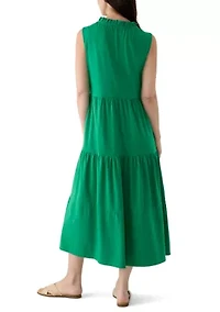 Women's Sleeveless Maxi Peasant Dress