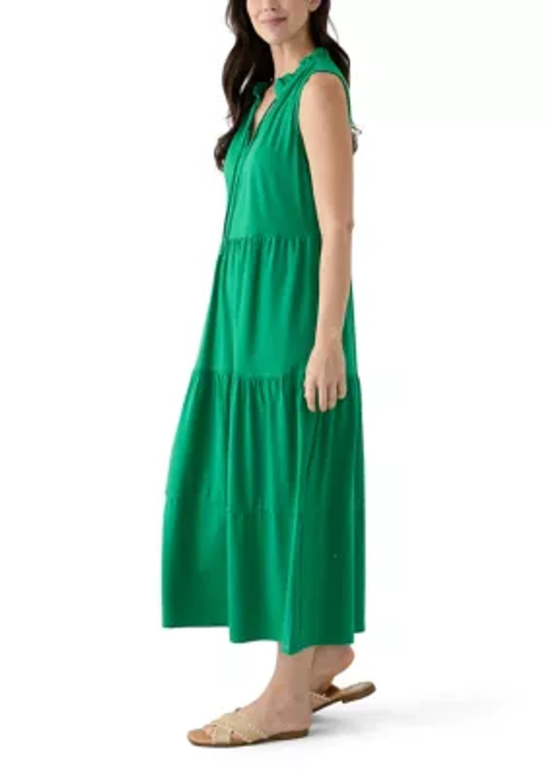 Women's Sleeveless Maxi Peasant Dress