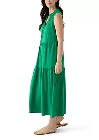 Women's Sleeveless Maxi Peasant Dress
