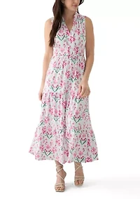 Women's Sleeveless Maxi Peasant Dress