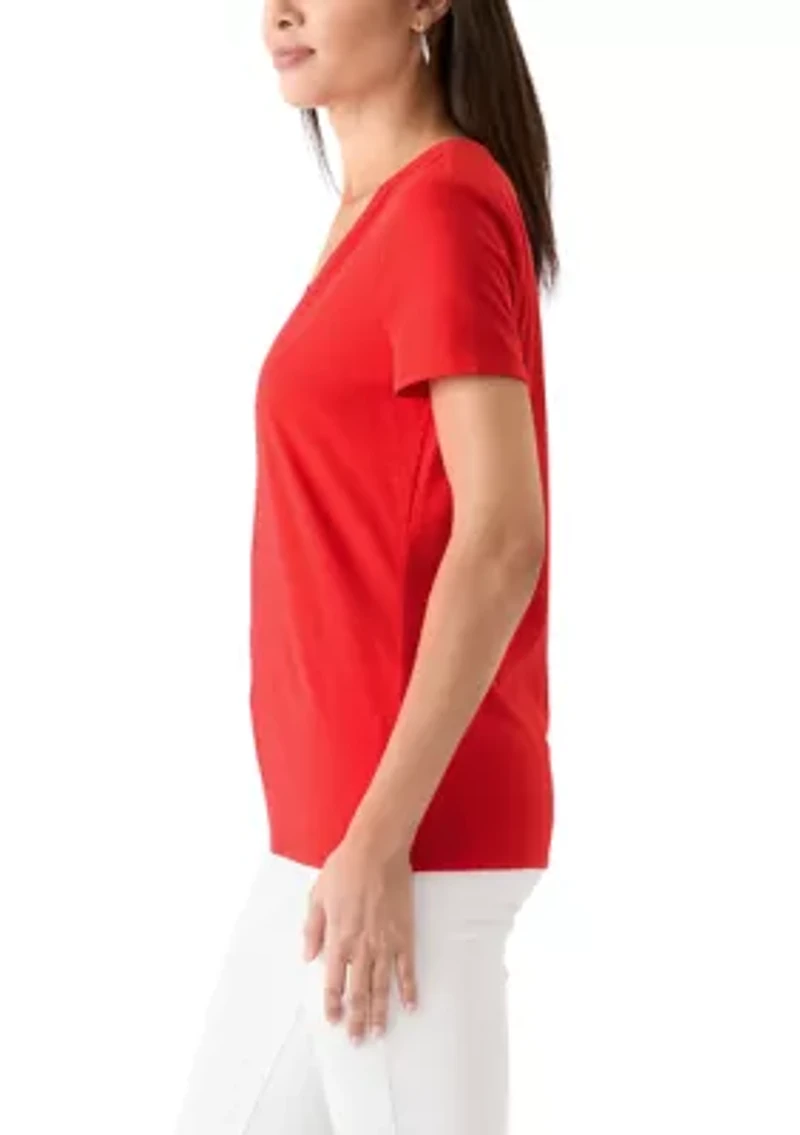 Women's Short Sleeve V-Neck T-Shirt
