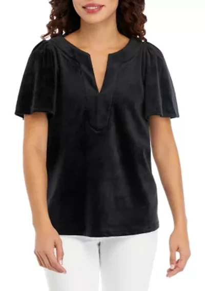 Petite Flutter Sleeve Top