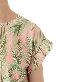 Petite Flutter Sleeve Printed Top