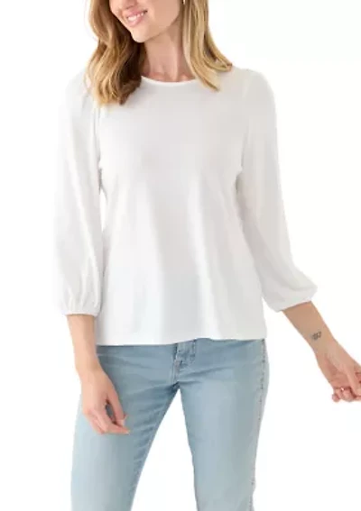 Petite 3/4 Puff Sleeve T-Shirt