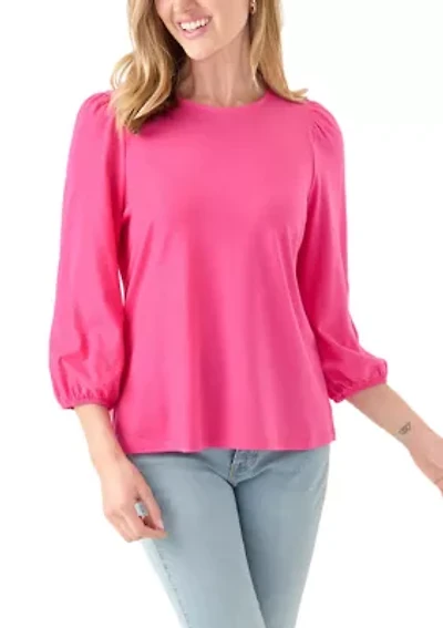 Petite 3/4 Puff Sleeve T-Shirt