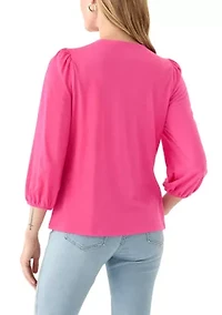 Petite 3/4 Puff Sleeve T-Shirt
