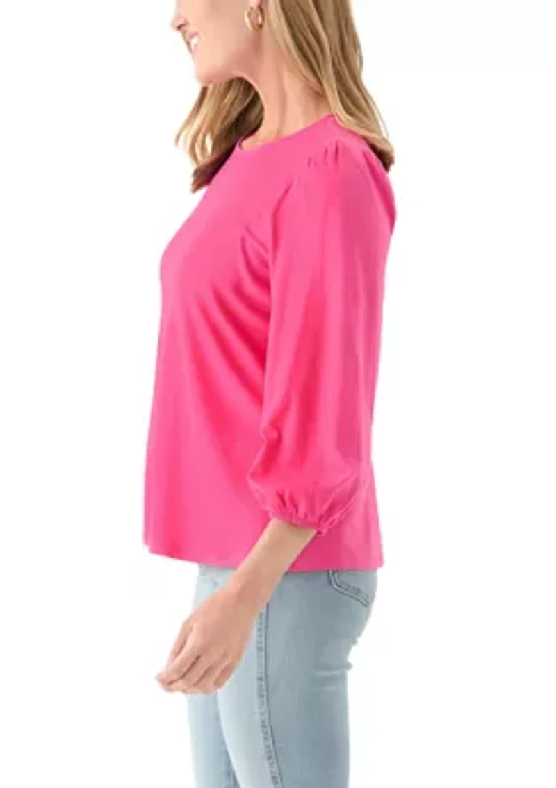 Petite 3/4 Puff Sleeve T-Shirt