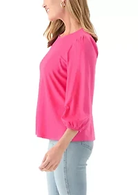 Petite 3/4 Puff Sleeve T-Shirt