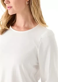 Petite 3/4 Puff Sleeve T-Shirt