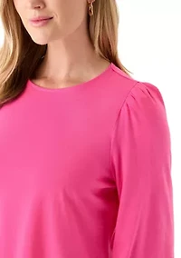 Petite 3/4 Puff Sleeve T-Shirt