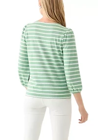 Petite 3/4 Puff Sleeve Top