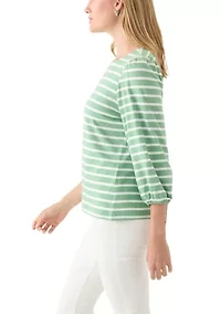 Petite 3/4 Puff Sleeve Top