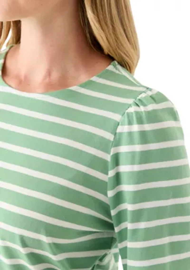 Petite 3/4 Puff Sleeve Top