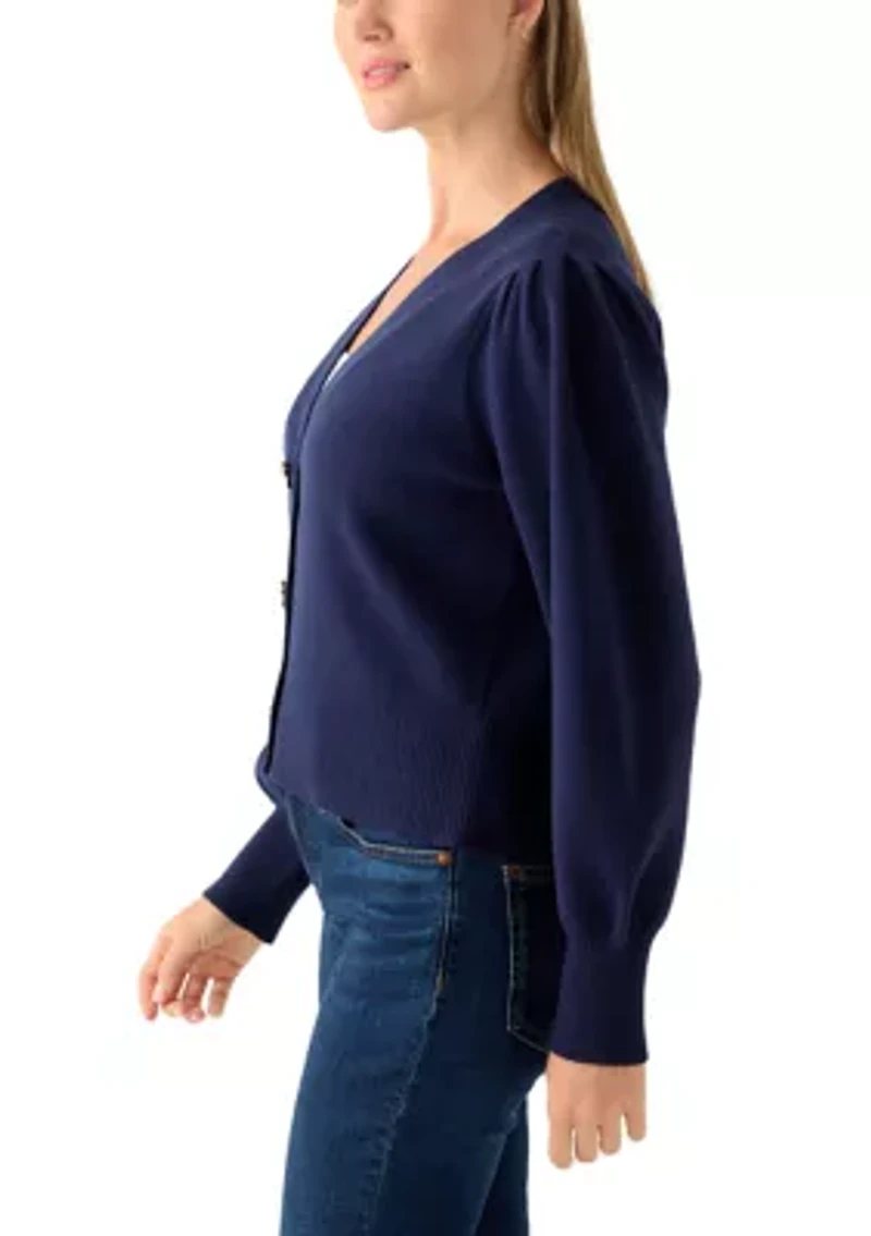 Petite V-Neck Cardigan