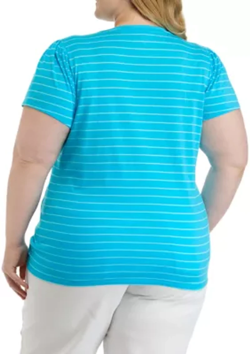 Plus Puff Sleeve Basic T-Shirt