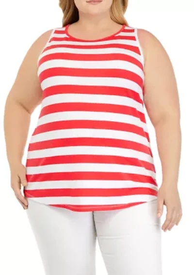 Plus Sleeveless Round Hem Tank