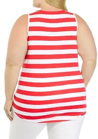 Plus Sleeveless Round Hem Tank