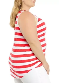 Plus Sleeveless Round Hem Tank