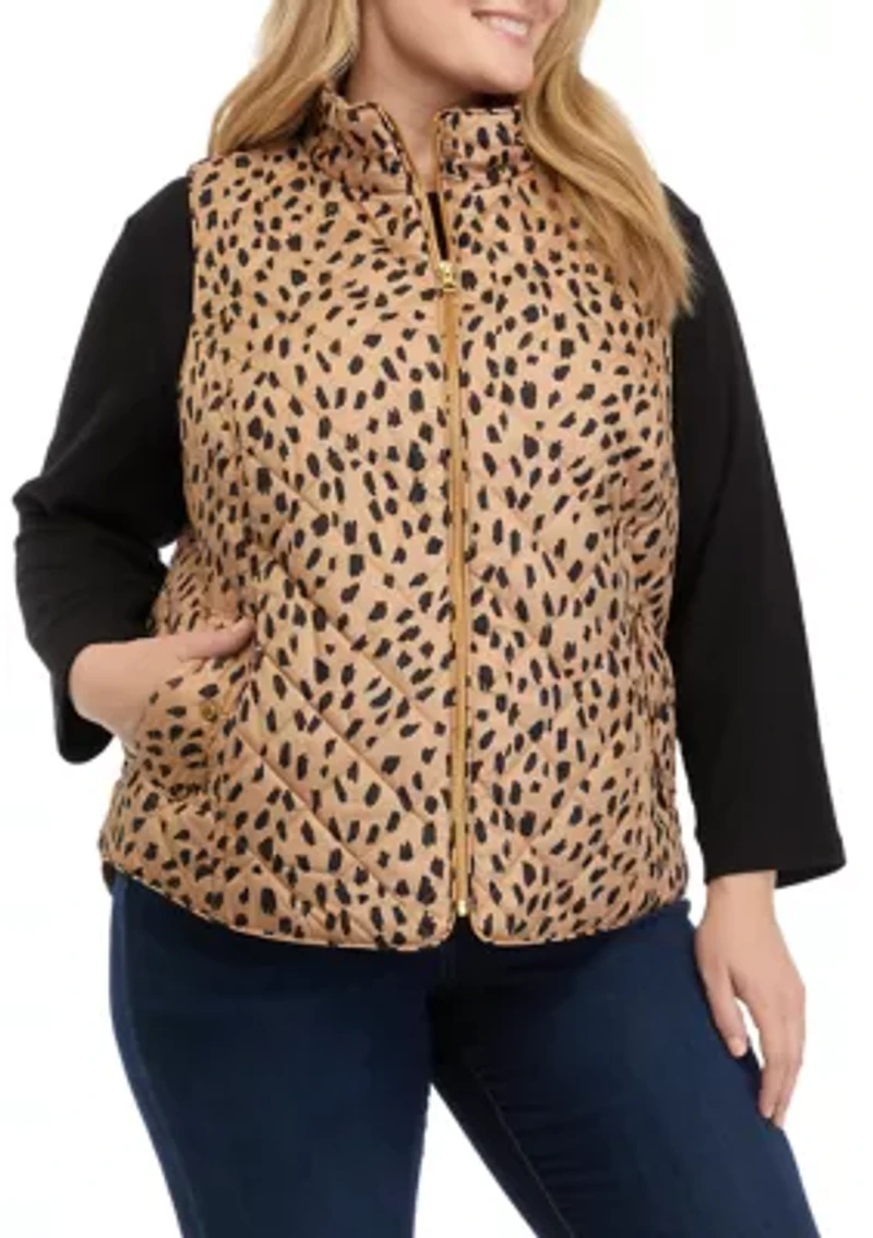 Plus Animal Printed Vest