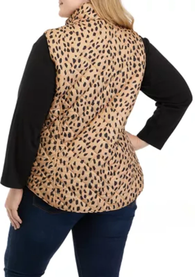 Plus Animal Printed Vest